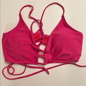 Pink Strappy Bikini Top